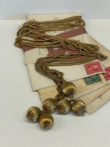 1970’s Gold Ball Trio Chain Lariat Bloomers and Frocks